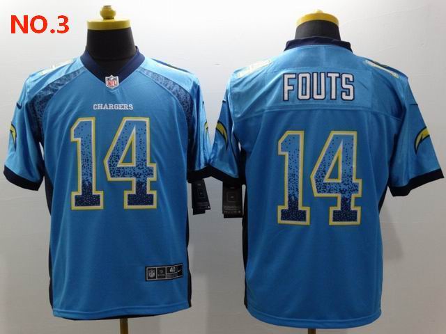 Men's Los Angeles Chargers #14 Dan Fouts Jersey NO.3;